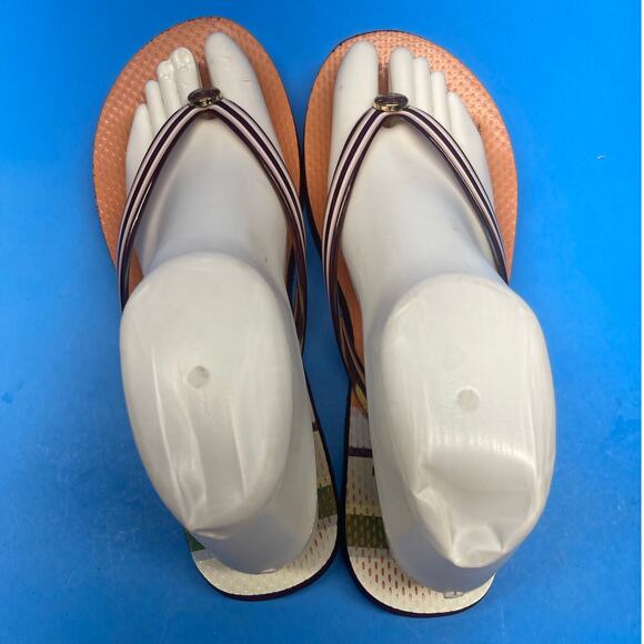 Tori Burch Women Multicolor Flip Flop Sandals 7 Some Fading - Picture 6 of 9